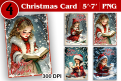Merry Christmas Card. Printable cards. Winter design Product Image 1