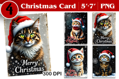 Merry Christmas Card. Printable cards. Winter design Product Image 1