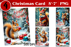Merry Christmas Card. Printable cards. Winter design Product Image 1