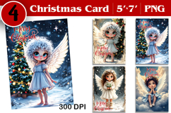 Merry Christmas Card. Printable cards. Winter design Product Image 1