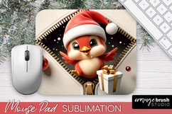 Christmas Cardinal 3D Mouse Pad Sublimation Zip Wall Design