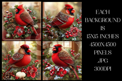 Christmas Background, Christmas Cardinal Bird Background s10 Product Image 2