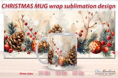 20 beautiful Christmas wrap designs for sublimation on 11Oz, 12Oz and 15Oz MUGS with cozy watercolor patterns.  cricut mug press