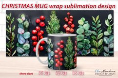 20 beautiful Christmas wrap designs for sublimation on 11Oz, 12Oz and 15Oz MUGS with cozy watercolor patterns.  cricut mug press
