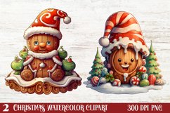 Beautiful Christmas Gingerbread Clipart, Christmas PNG Product Image 1
