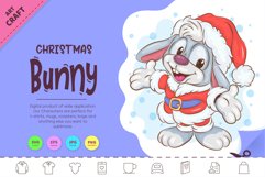 Christmas Cartoon Bunny. Clipart. Product Image 1