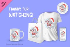 Christmas Cartoon Bunny. Clipart. Product Image 3