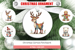 Christmas Cartoon Patchwork Ornament Product Image 1