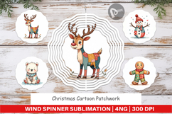 Christmas Cartoon Patchwork Wind Spinner Product Image 1
