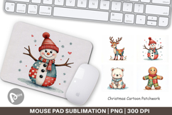 Christmas Cartoon Patchwork Mouse Pad Product Image 1
