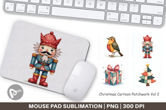 Christmas Cartoon Patchwork Mouse Pad Product Image 1