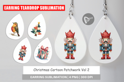 Christmas Cartoon Patchwork Earring Product Image 1