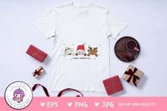 Christmas cartoon reindeer santa polar bear kawaii clipart Product Image 3