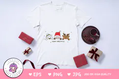 Christmas cartoon reindeer santa polar bear kawaii clipart Product Image 3