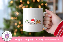 Christmas cartoon reindeer santa polar bear kawaii clipart Product Image 4