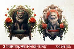 Christmas Castle Clipart Sublimation, Christmas PNG Product Image 1