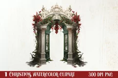 Christmas Castle Clipart Sublimation, Christmas PNG Product Image 1