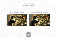 Christmas cat Frame TV art, Christmas cat art, funny cat Product Image 3
