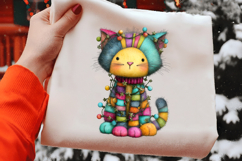 Christmas Cat Clipart Sublimation Product Image 2