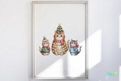 Christmas Cat Sublimation Clipart Product Image 5
