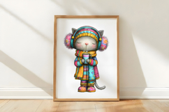 Christmas Cat Clipart Sublimation Product Image 3