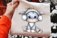Christmas Cat Clipart PNG Sublimation Product Image 2
