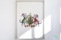Christmas Cat Sublimation Clipart Product Image 5