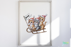 Christmas Cat Sublimation Clipart Product Image 5
