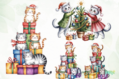 Christmas Cat Sublimation Clipart Product Image 1