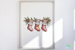 Christmas Cat Sublimation Clipart Product Image 5