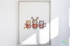 Christmas Cat Sublimation Clipart Product Image 5