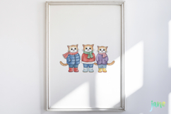 Christmas Cat Sublimation Clipart Product Image 5
