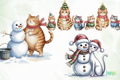 Christmas Cat Sublimation Clipart Product Image 1