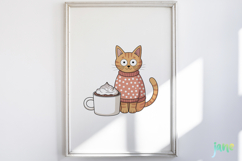 Christmas Cat Sublimation Clipart Product Image 5