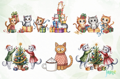 Christmas Cat Clipart Sublimation Bundle Product Image 5