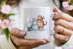 Christmas Cat Sublimation Clipart Product Image 3