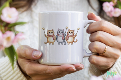 Christmas Cat Sublimation Clipart Product Image 3