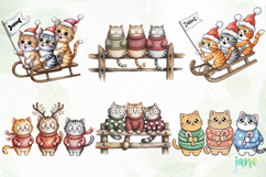 Christmas Cat Clipart Sublimation Bundle Product Image 3