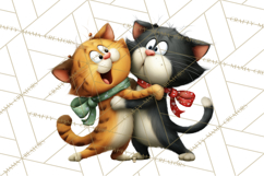 Christmas Chaos Cats PNG Clipart, Funny Pet Christmas Png Product Image 4