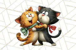 Christmas Chaos Cats PNG Clipart, Funny Pet Christmas Png Product Image 4