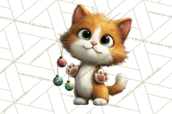 Christmas Chaos Cats PNG Clipart, Funny Pet Christmas Png Product Image 5