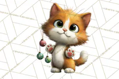 Christmas Chaos Cats PNG Clipart, Funny Pet Christmas Png Product Image 5