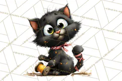 Christmas Chaos Cats PNG Clipart, Funny Pet Christmas Png Product Image 2