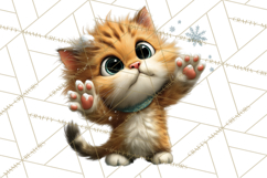 Christmas Chaos Cats PNG Clipart, Funny Pet Christmas Png Product Image 4