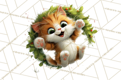Christmas Chaos Cats PNG Clipart, Funny Pet Christmas Png Product Image 2