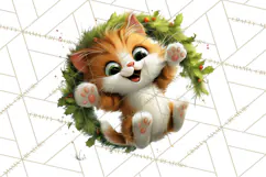 Christmas Chaos Cats PNG Clipart, Funny Pet Christmas Png Product Image 2