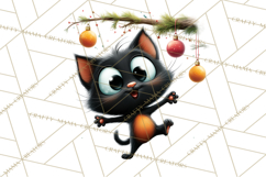 Christmas Chaos Cats PNG Clipart, Funny Pet Christmas Png Product Image 2