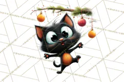 Christmas Chaos Cats PNG Clipart, Funny Pet Christmas Png Product Image 2