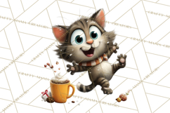 Christmas Chaos Cats PNG Clipart, Funny Pet Christmas Png Product Image 4