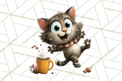 Christmas Chaos Cats PNG Clipart, Funny Pet Christmas Png Product Image 4